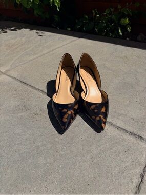 Talbots Tortoise Shell Patent D’Orsay Pumps Pointed Toe Size 7.5 but fits 8